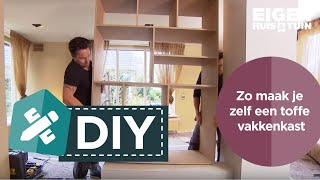 Zo maak je zelf een toffe vakkenkast  DIY  Eigen Huis amp Tuin [upl. by Atinihs167]