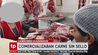 CLAUSURAN CARNICERÍAS DEL MERCADO ABAROA POR VENDER CARNE ILEGAL [upl. by Tnarg862]