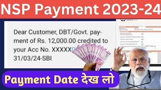 NSP Scholarship🕺Big Update🔥NSP Status Change Again 202223 NSP Finally Payment मिलने लगा With Proof [upl. by Xanthe]