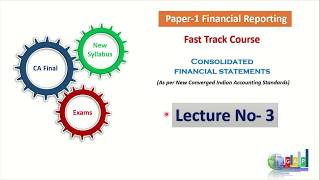 Consolidated Financial Statements CAFinal Financial Reporting New Course Lecture3 [upl. by Montagu979]