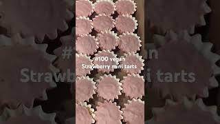 100 Vegan strawberry mini tarts breastcancer awareness event vegan minitarts tarts plantbased [upl. by Nivrac54]