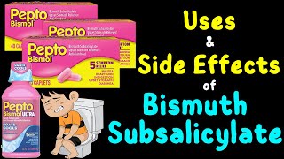 Bismuth Subsalicylate PeptoBismol – Side Effects Uses Mechanism of Action Dosage Warnings [upl. by Alexina]