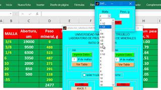 ANÁLISIS GRANULOMETRICO EN EXCEL Y MATLAB  GRANULOMETRIC ANALYSIS [upl. by Felicdad]