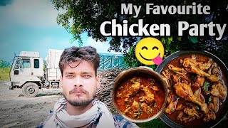 Aaj Banega Hamara Favourite Chicken Curry 😋  Cooking With Truck Driver  vlogs [upl. by Kirrad]