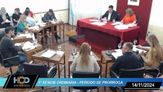 1° SESION ORDINARIA  PERIODO DE PRORROGA 14112024 [upl. by Nyrmak]