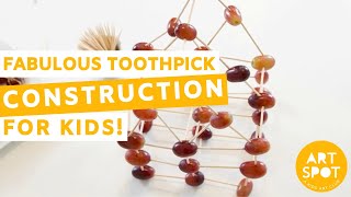 Construction for Kids Super Easy Toothpick Construction [upl. by Barnie]