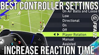 Meta Controller Settings POST PATCH including Jockeying Glitch to INCREASE Reaction Time  FIFA 22 [upl. by Dorri666]