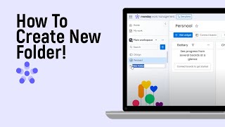 How to Create New Folder in Mondaycom easy [upl. by Adlei205]
