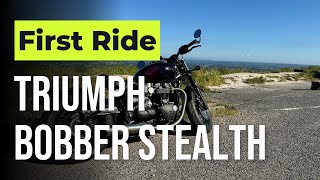 Our first ride on the  2024 Triumph Bobber Stealth [upl. by Karrie463]