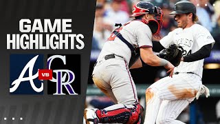 Braves vs Rockies Game Highlights 8924  MLB Highlights [upl. by Ecitnirp732]