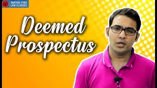 Deemed Prospectus explained by Advocate Sanyog Vyas [upl. by Ynolem]