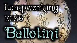 Lampworking  Flameworking  10146  Ballotini Cane  104 demo [upl. by Nohsyar]