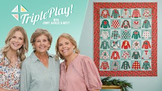 Triple Play How to Make 3 Christmas Quilts with NEW Holiday Templates  Free Quilting Tutorial [upl. by Alleiram687]