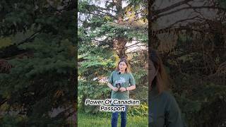 Power Of Canadian Passport Reels Viral ytshorts [upl. by Eixel816]