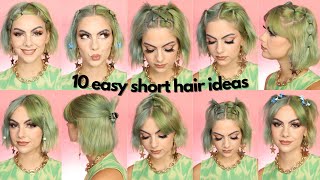 10 EASY HAIRSTYLES FOR SHORT HAIR  Sophie Hannah [upl. by Runkle]