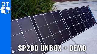 Bluetti SP200 200W Solar Panel Review  Unboxing [upl. by Millman]