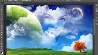 Photoshop CC  Merge face in background using photoshop [upl. by Arbma]