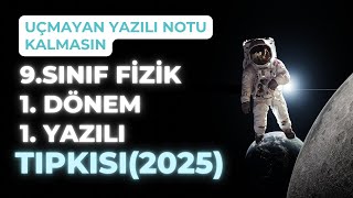 9 SINIF FİZİK 1 DÖNEM 1 YAZILISI [upl. by At]