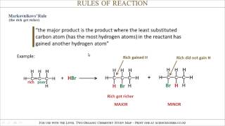 NCEA Lv2 Organic Chemistry Study Map Rules of Reaction [upl. by Carli]