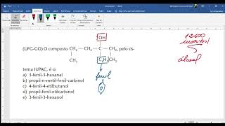 UFGGO O composto  pelo sistema IUPAC é o a 3fenil3hexanal b propilnmetilfenil [upl. by Noicpesnoc]