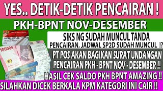 🔴🔴JADWAL SP2D PKH BPNT NOV DESEMBER HASIL CEK SALDO KKS INI CAIR PT POS BAGI Undangan pkh hari ini [upl. by Milli]