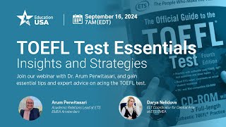 TOEFL Test Essentials Insights and Strategies [upl. by Irdua148]