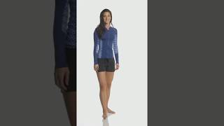 Rip Curl Womens Trestles Long Sleeve Front Zip Rashguard  SwimOutletcom [upl. by Ahsinotna]