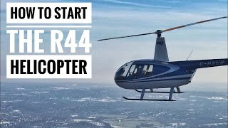 How to start a Robinson R44 Helicopter  type rating training [upl. by Llerrah]