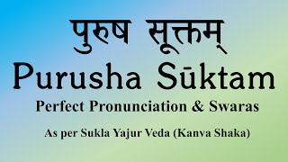 Purusha Suktam  Vedic Chant from Sukla Yajur Veda  Kanva Shaaka  Sri K Suresh [upl. by Arhaz613]