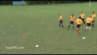 Basic Rugby Drills  Front on tackle drill [upl. by Kayne116]