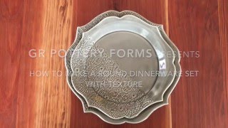 Pottery Tutorial  How to Make a Dinnerware Set with Texture [upl. by Acirema]