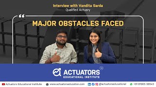 Interview with Vandita Sarda  Major obstacles faced 1111actuary interview [upl. by Notffilc]