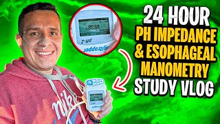 24 Hour Esophageal Impedance pH Test amp Esophageal Manometry Study Vlog [upl. by Weinert]