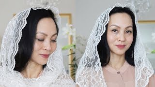 DIY CHAPEL VEIL Part1 French Seams INFINITY amp TRIANGLE CHAPEL VEILS [upl. by Aliuqaj85]