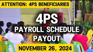 ✅4PS PAYROLL SCHEDULE PAYOUT NGAYONG MARTES NOVEMBER 26 2024 [upl. by Jehias]