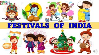 Festivals of India  Festivals name  National amp Religious festivals Different types of festivals [upl. by Yelsnit]