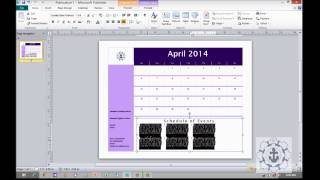 How to use Calendars in Microsoft Publisher 2010 [upl. by Ellatsyrc]