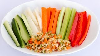 How to Chop Fresh Vegetables Crudités  Ornish Reversal Program [upl. by Kirch]