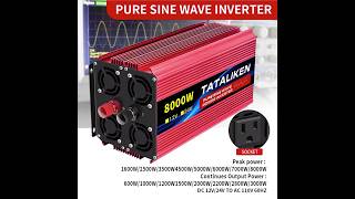 12V To 110V AC Pure Sine Power Inverter 8000W 10000W Power 60HZ Converter Car Accessories Solar [upl. by Abehsile]