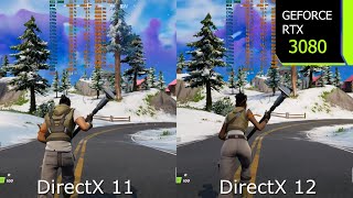 Fortnite Unreal Engine 5 DX11 vs DX12 Performance  1440p Epic Settings  i7 10700F  RTX 3080 [upl. by Cence]