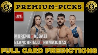 UFC Moreno vs Albazi full card predictions  picks [upl. by Caitrin94]