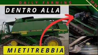 MIETITREBBIA COME FATTA  JOHNDEERE CTS  TREBBIATURA A RILENTO  DAILY FARMING 24 [upl. by Win]