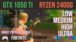 Fortnite GTX 1050 Ti Ryzen 5 2400g  low  medium  high  ultra [upl. by Anitsyrk]