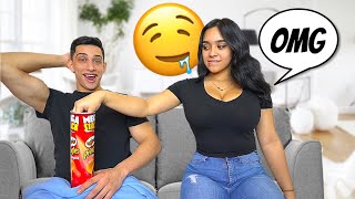 PRINGLES PRANK ON EXGIRLFRIEND GONE WRONG she put hot sauce on it [upl. by Lesde]