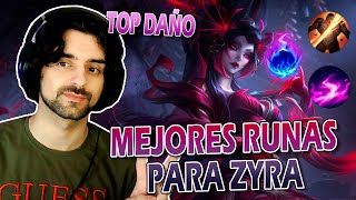 Las MEJORES RUNAS para ZYRA SUPPORT full daño ✨  Wakai gameplay completo [upl. by Nylarad]