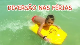 DIVERSÃO NA PRAIA UM DIA NAS MINHAS FÉRIAS DE JULHO GUSTAVO TV [upl. by Crenshaw]