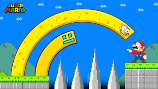 Super Mario Bros But When Geometry Dash vs SpongeBob Square in RACE MODE [upl. by Flavius]