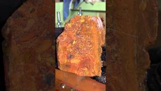 Cutting A Large Lava Jasper [upl. by Cerracchio]