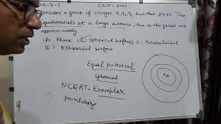 Consider a group of charges q1 q2 q3 q  Then equipotentials at a large distance due to this [upl. by Nwahsear]