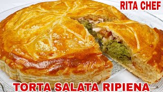 TORTA SALATA RIPIENA🥦RITA CHEF  Saporita invitante e super appetitosa [upl. by Notserc]